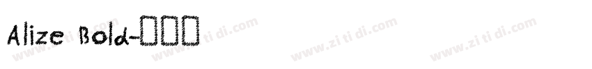 Alize Bold字体转换
